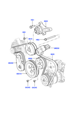 Front Auxillary Drive Belt LR013697 Compatible With LAND ROVER & DISCOVERY III (L319) | LR3 & DISCOVERY III VAN (L319) & DISCOVERY IV (L319) | LR4 & RANGE ROVER SPORT I (L320)