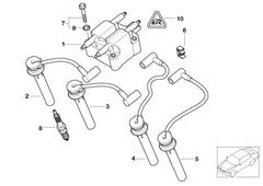 Spark Plug 12120037607 12120030548 12129071003 12120141871 For BMW 7 Series E65 Tag-S-08
