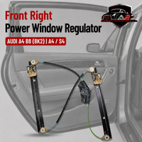 Front Right Power Window Regulator 8K0837462 Compatible with AUDI A4 B8 (8K2) | A4 / S4