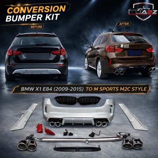 A To Z Compatible With BMW X1 E84 (2009-2015) Upgrade Convert Facelift To M Sports M2C Style Body Kit Bumper Exhaust Tips Diffuser CC-6644 (Shipping Cost Not Included In Price)