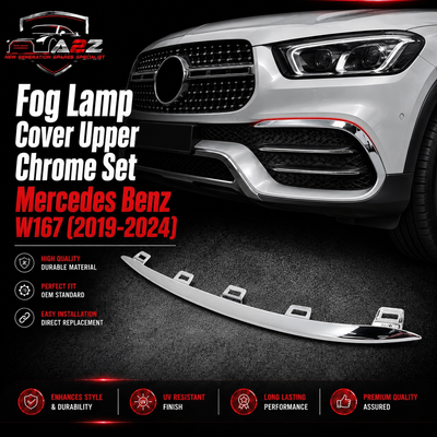 Fog Lamp Cover Upper Chrome Set Left 1678858103 & Right 1678858303 Compatible With Mercedes Benz W167 GLE (2019-24) Tag No.364