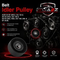 Belt Idler Pulley 059903341H 95510211801 Compatible with AUDI A4 B7 (8EC) | A4 / S4 & A6 C6 (4F2) | A6 / S6 & A8 D3 (4E2, 4E8) | A8 / S8 | A8L & Q7 (4LB) Tag no : 3