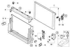 Radiator 17114513781 17117534914 17117553666 Compatible with BMW 5 Series E60 & 6 Series E63
