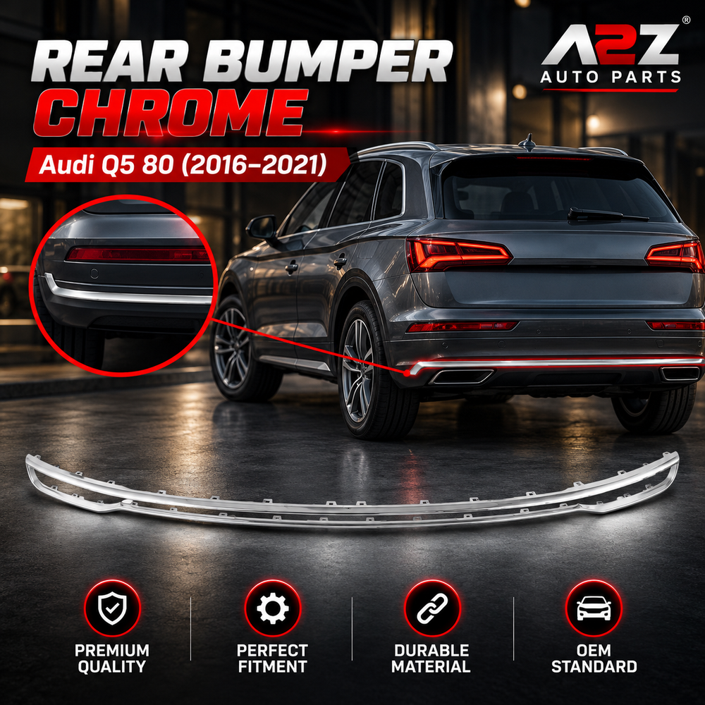Rear Bumper Chrome 80A8075782ZZ Compatible With Audi Q 5 80 (2016-2021) Tag No: 173
