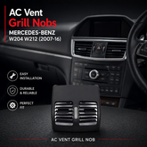 Rear Beige Air Conditioner Back Ac Vent Grille Outlet Tab Clip Slider Repair Kit 2048300354 Compatible With MERCEDES-BENZ C-CLASS (W204) & E-CLASS W212 (Set Of 2)