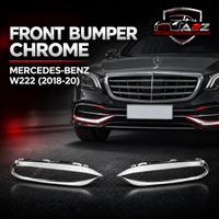 Front Bumper Chrome Right 2228854600 & Left 2228854500 Compatible with MERCEDES-BENZ E-Class W222 (2018-20) Tag No.220