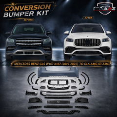 A To Z Compatible With Mercedes Benz Gls W167 X167 (2019-2025) Front Rear Bumper Upgrade Convert To Gls Amg63 Amg Bumper Body Kit Diffuser Exhaust Pipe Tip Wheel Arch Gc X167-011 CC-9732 (Shipping Cost Not Included In Price)