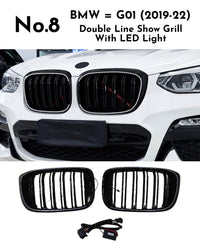 Double Line Show Grill With LED Light Compatible With BMW =G01 (2019-2022) No.8