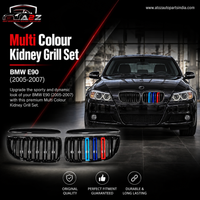 Multi Colour (2005/2007) Kidney Grill Set 51137120008 (R.H/L.H) Compatible With BMW 3 Series E90 Tag 17