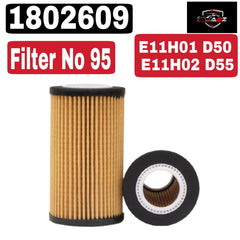 Oil Filter 1802609 & E11H01 D50 & OX345/7D Compatible With MERCEDES-BENZ C-CLASS (W204) & CLK (C209) & CLS (C219)Tag 95