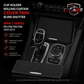 Rear Drink Cup Holder Rolling Curtain Cover Trim Blind Shutter 52207217530 Compatible With BMW 7 Series F01 F02 F03 F04 2009-2014