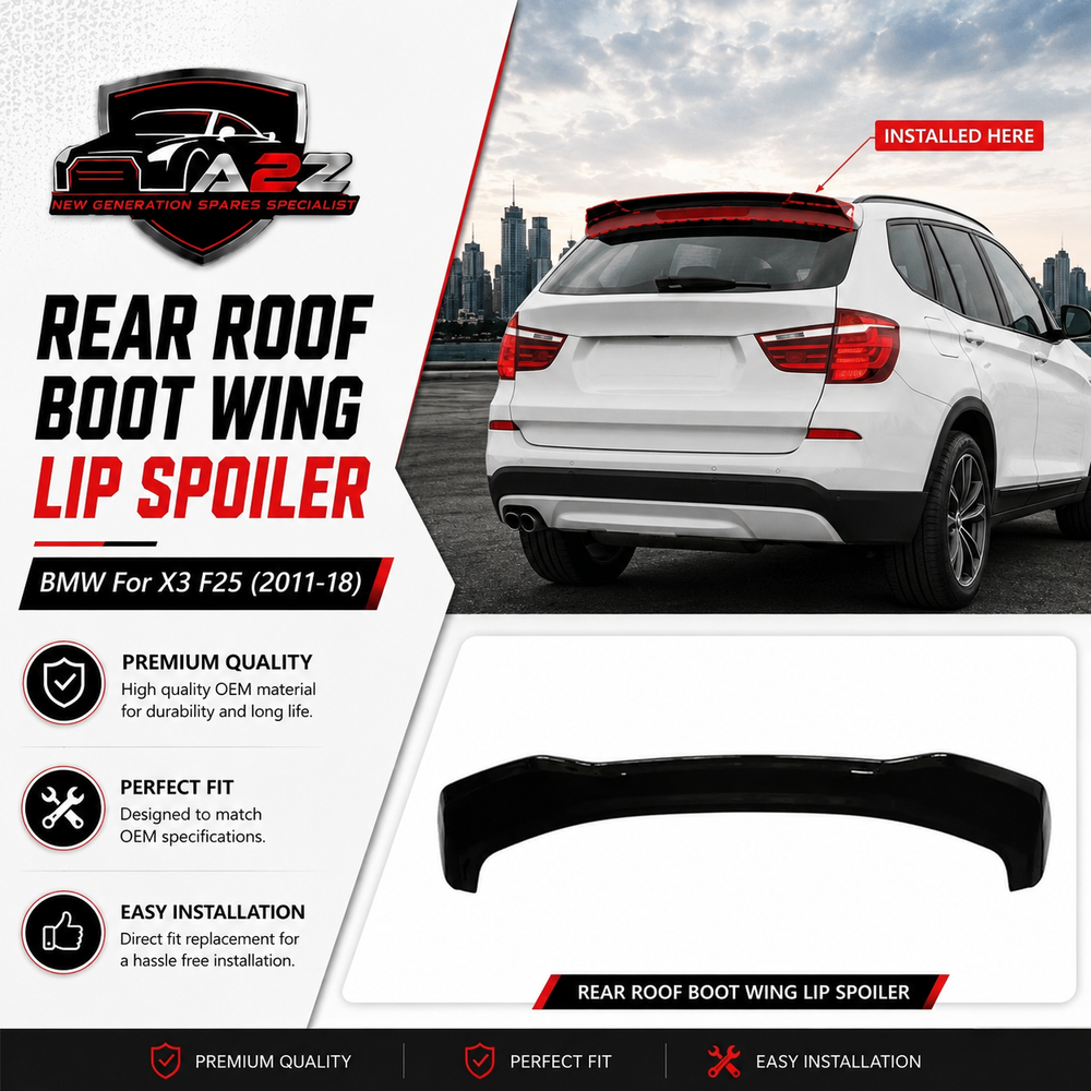 Rear Roof Boot Wing Lip Spoiler BMRS10 Compatible With BMW For X3 F25 (2011-18)