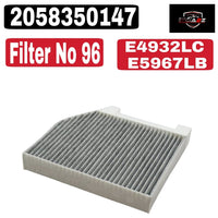 Cabin Air Filter E4932LC & 2058350147 & LAK1161 & LAO1161 Compatible With MERCEDES-BENZ AMG GT (X290) & C-CLASS (W205) & C-CLASS (W206)Tag 96