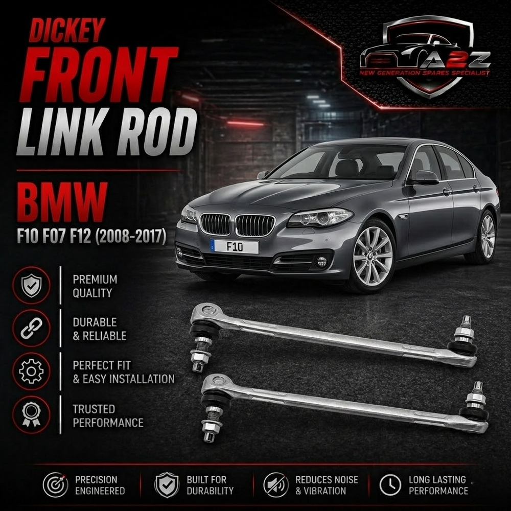 Front Axle Sway Bar End Stabilizer Link Right & Left Set 31356777319 Compatible With BMW 5 Series (F10) & 5 Gran Turismo (F07) & 6 Convertible (F12) & 7 Series (F01, F02, F03, F04)
