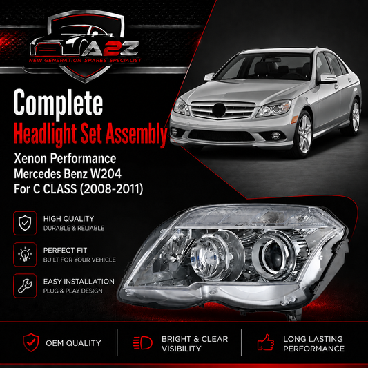 Headlamp Xenon Left 2048208859 & Right 2048208959 Compatible With Mercedes Benz W204 For C CLASS (2008-2011)