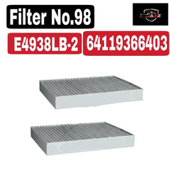 Cabin Air Filter E4938LB-2 & 64119366403 & LAK995/S 64119366403 64119366401 64119361717 64116996209 64116996208 64116996200 Compatible With BMW 5 (G30, F90) & 6 Gran Turismo (G32) & 7 (G11, G12) Tag : 98