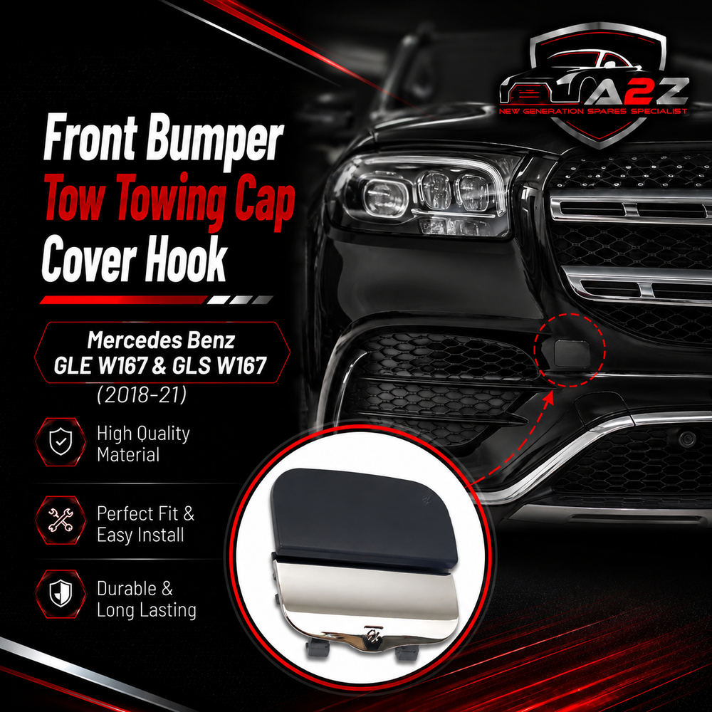 Front Bumper Tow Towing Cap Cover Hook 1678854202 Compatible with Mercedes Benz GLE W167 & GLS W167