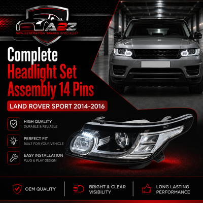 Head Lamp 14 Pins Left LR090462 & Right LR090463 Compatible With LAND ROVER SPORT 2014-2016