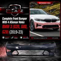 Complete Front Bumper With 4 ASensor Holes 51118496507 Compatible With BMW 3 (G20, G80, G28) (2019-23) Tag No.487B