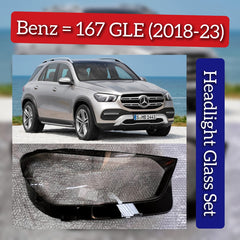 Front Headlight Glass Compatible with MERCEDES BENZ GLE W167 2018-2023