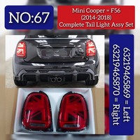 Tail Light Assy Right 63219465870 Left 63219465869 Compatible With MINI (F56) | MINI / COOPER Tag No.67
