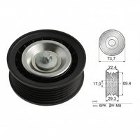 Belt Idler Pulley 2762020119 A2762020119 A2762000370 Compatible with MERCEDES-BENZ C-CLASS (W204) & C-CLASS (W205) & GL-CLASS (X166) & GLC (X253) Tag no : 17