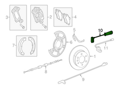 Brake Pad Wear Sensor 2115401717 Compatible With MERCEDES-BENZ C-CLASS W205 & GL-CLASS X166 & E-CLASS W211 & S-CLASS W221 W222