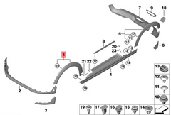 Front Left Wheel Arch (EYEBROW ) 51777300819 Compatible With MINI (F55) | MINI / COOPER Tag No.123