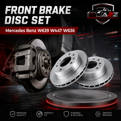 Front Brake Disc Set 6394210012 Compatible With Mercedes Benz W639 W447 W636