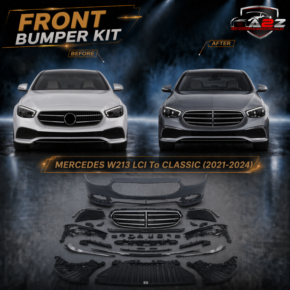 Front Bumper Kit Compatible With Mercedes Benz W213 LCI Upgrade To Mercedes Benz Classic (2021-2024) Tag No. FBK.203 (Shipping Cost Not Included In Price)
