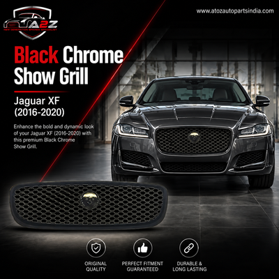 Black Chrome Show Grill Compatible With Jaguar XF (2016-20)