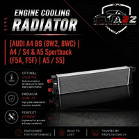 Engine Cooling Radiator 8W0145804A Compatible With AUDI A4 B9 (8W2, 8WC) | A4 / S4 & A5 Sportback (F5A, F5F) | A5 / S5