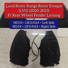Front Rear Wheel Fender Linning Left LR137485 LR137461 LR114164 & Right LR140128 LR137454 LR137452 LR114163 Compatible With Land Rover Range Rover Evoque (L551) (2020-2023) Tag No.53-54