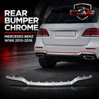 Rear Bumper Chrome Chromium Trim Spoiler Diffuser 1668852374 Compatible With MERCEDES BENZ GL-CLASS W166 & M-CLASS W166 2015-2018 Tag No.132