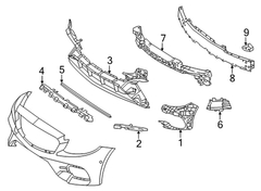 Front Bumper Bracket 2138855404 Compatible With Mercedes-Benz E-CLASS W213 (2020-2024) Tag No.862