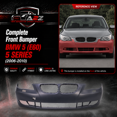 Front Bumper 51117178076 51117111739 51117178079 Compatible With BMW 5 (E60) 5 SERIES (2006-2010) Tag No.412