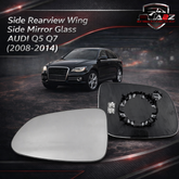 Side Rearview Wing Side Mirror Glass Left 8R0857535C & Right 8R0857536C Compatible With AUDI Q5 (8RB) & Q7 (4LB) 2008-2014