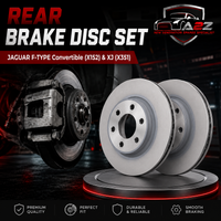 Rear Brake Disc Set C2D27617 T2R5941 Compatible With JAGUAR F-TYPE Convertible (X152) & XJ (X351)