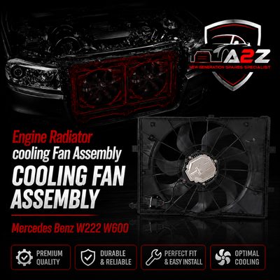 Electric Radiator Cooling Fan Assembly 0999065501 Compatible With Mercedes Benz W222 W600