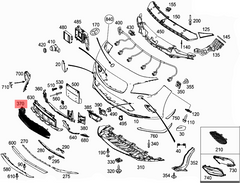 Front Bumper Grill 1178852122 Compatible With Mercedes-Benz CLA-CLASS W117 (2012-2015) Tag No.142