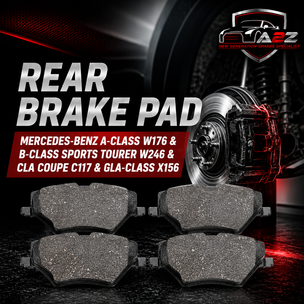 Rear Brake Pad A0064202320 2484801 2484803 P050091 Compatible With MERCEDES-BENZ A-CLASS W176 & B-CLASS Sports Tourer W246 & CLA Coupe C117 & GLA-CLASS X156