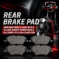Rear Brake Pad A0064202320 2484801 2484803 P050091 Compatible With MERCEDES-BENZ A-CLASS W176 & B-CLASS Sports Tourer W246 & CLA Coupe C117 & GLA-CLASS X156