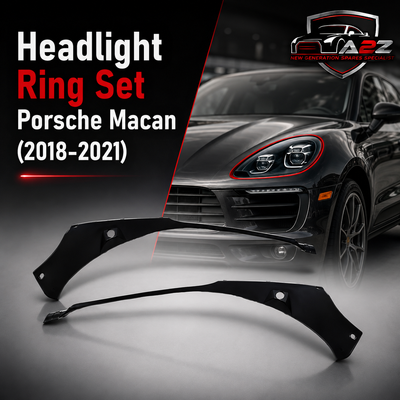 Headlight Ring Set Left 95B807173C 1E0 & Right 95B807174C 1E0 Compatible With Porsche Macan (2018-2021) Tag No.302