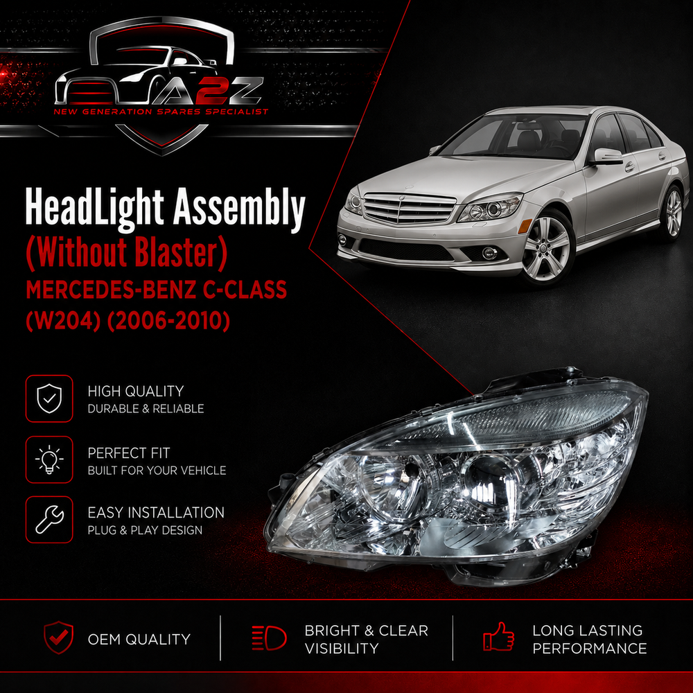 Headlight Headlamp Left & Right (Helogen) (Without Blaster) Compatible With MERCEDES-BENZ C-CLASS (W204) (2006-2010)