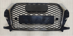 RSQ3 Black And Chrome Honeycomb Show Grill Compatible With Audi = Q3 (2016-18) Tag No.134
