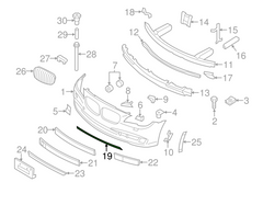 Front Bumper Chrome Left 51117197291 & Right 51117197292 Compatible With BMW 7 Series (F01 F02 F03 F04) (2009-2012) Tag No.69