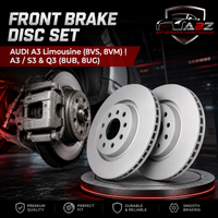 Front Brake Disc Set 5Q0615301F Compatible With AUDI A3 Limousine (8VS, 8VM) | A3 / S3 & Q3 (8UB, 8UG)