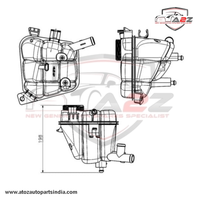 Coolant Bottle 1665000049 A1665000049 Compitable with MERCEDES-BENZ GLS-CLASS W166 Tag-B-10