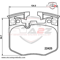 Front Brake Pad 34116888457 2242501 P06099 Compatible With BMW 3 Series G20 G80 G28 & 5 Series G30 F90 & 6 Series Gran Turismo G32 & 7 Series G11 G12