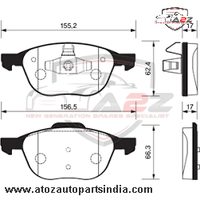 Front Brake Pad 2115201 0004208103 P50159N Compatible With MERCEDES-BENZ GLC (X253)